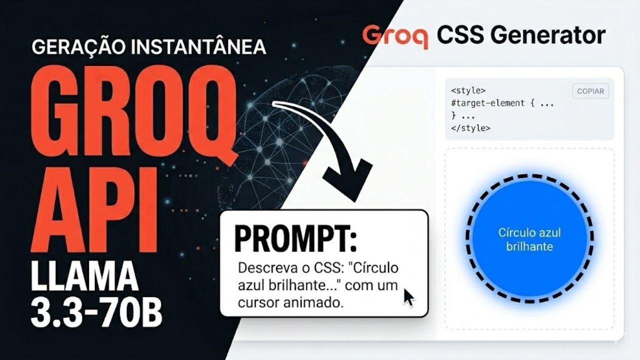 O fim do trabalho manual com CSS? Gerador com Llama 3.3 e Groq! 🚀