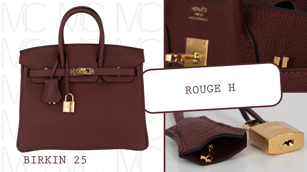 Herm&egrave;s Birkin 25 Rouge H Togo Leather & Gold Hardware &ndash; Timeless Elegance &bull; MIGHTYCHIC &bull;