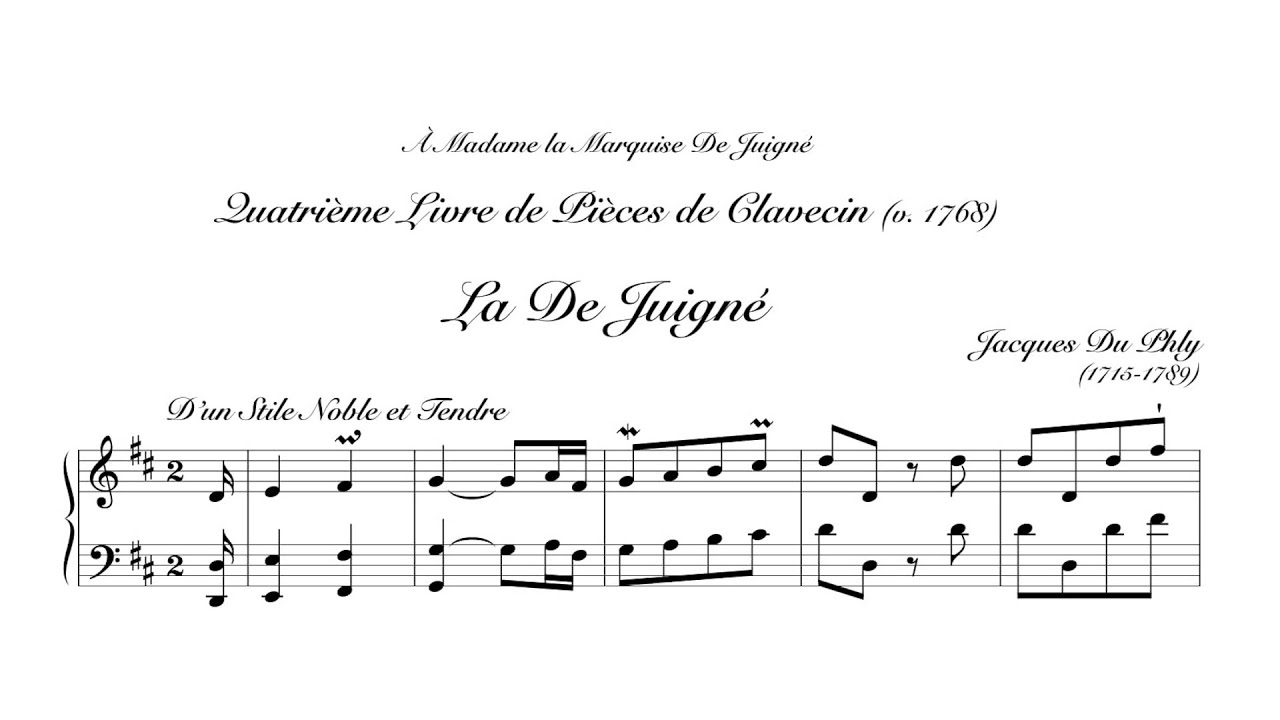 Jacques DuPhly –  Pièces de clavecin, Livre 4