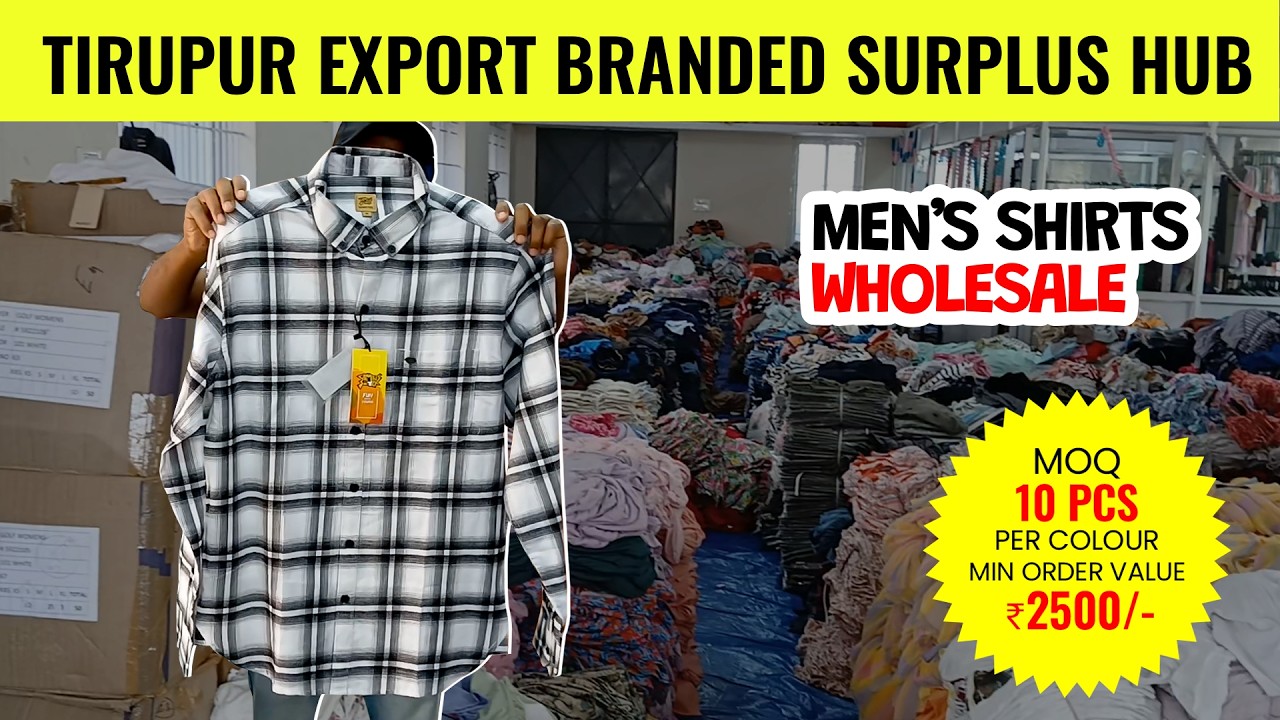 Men’s Shirts Wholesale Collection | Export Surplus | Tirupur Branded Menswear
