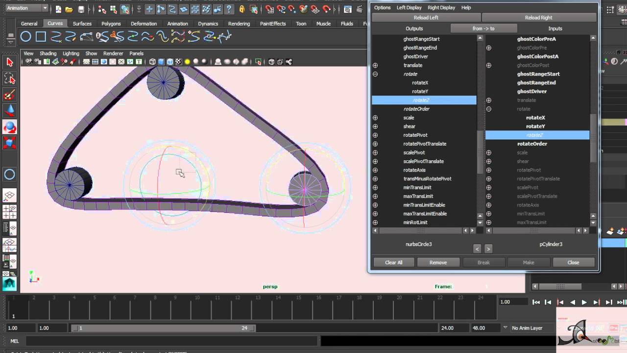 #ClickAcademyofDigitalArt MAYA Rigging - Machine belt I ClickAcademyofDigitalArt
