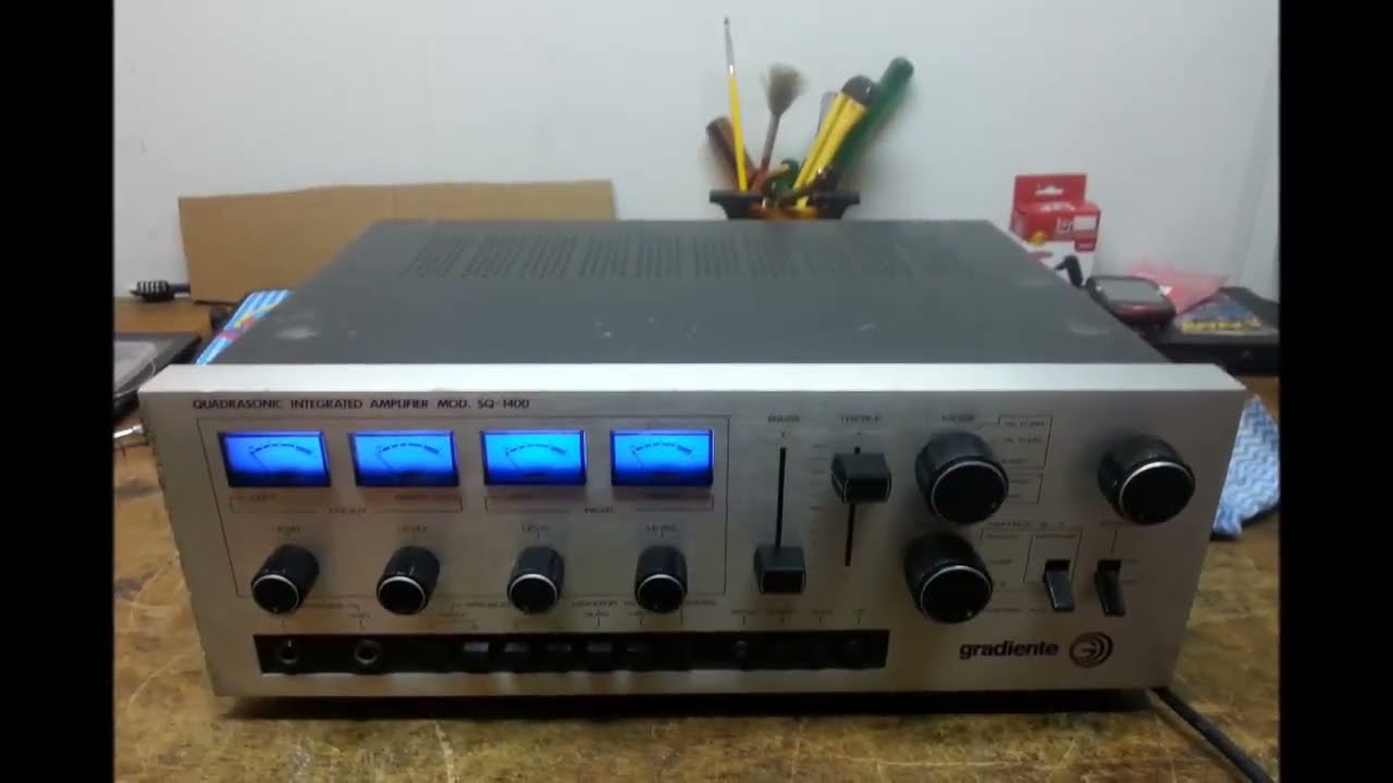 Restauração Amplificador Gradiente SQ1400 Quadrasonic - Amplifier Restore.