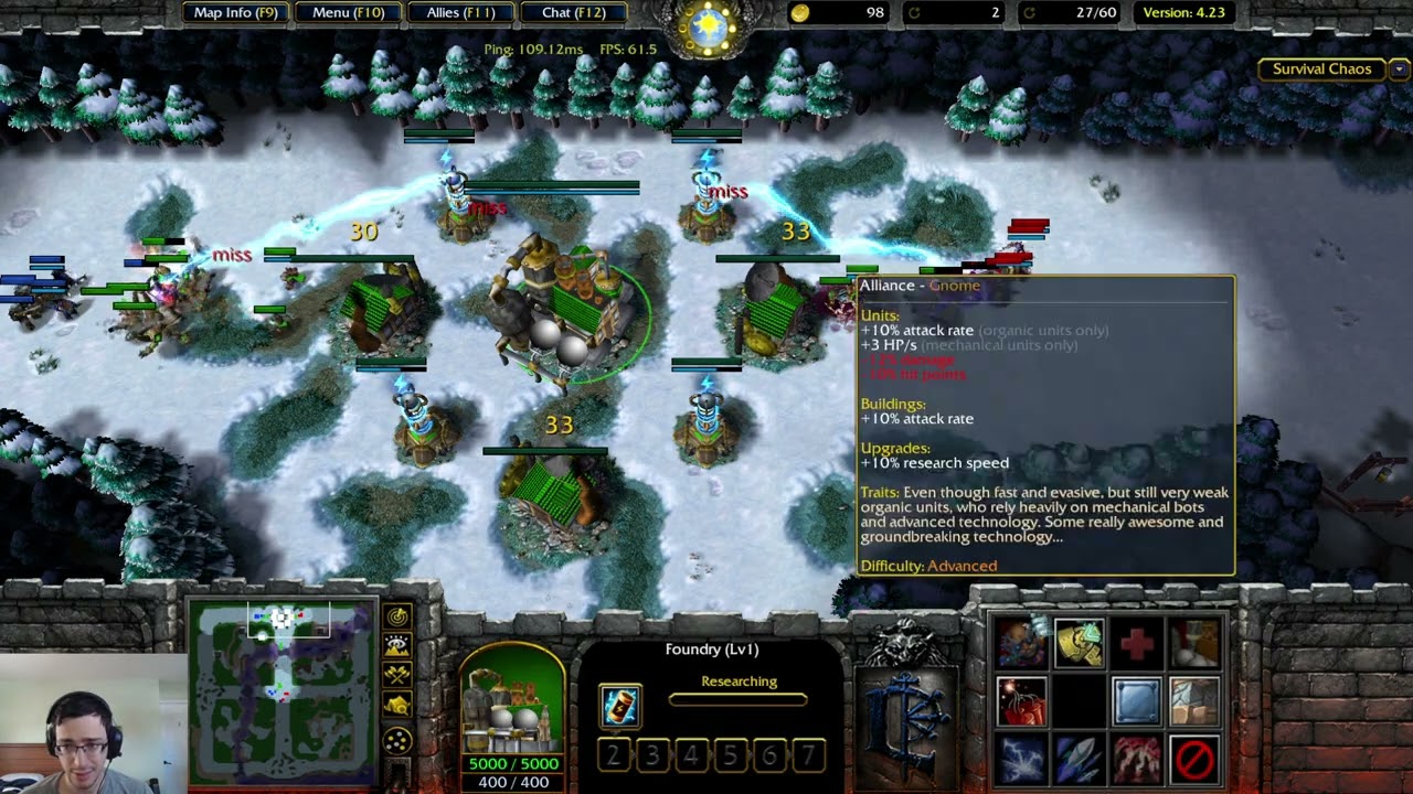 Warcraft 3 Reforged: Survival Chaos 4.23 #147 -  Wintery Season With Annoying Races!
