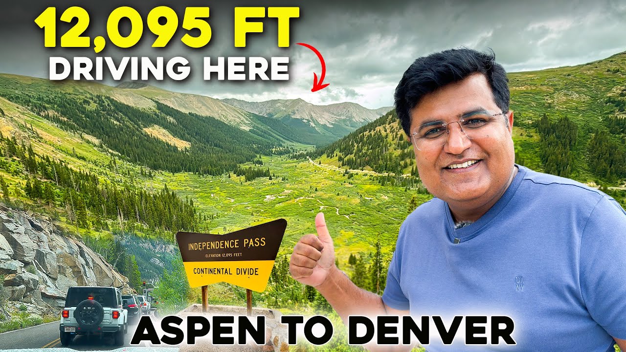 Rocky Mountain ke top pe panhach gaye | Aspen to Denver via Independence pass