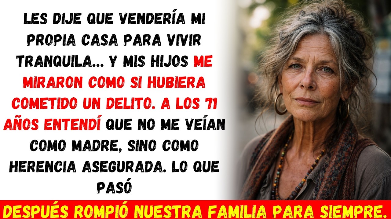 Me tomó 71 años entenderlo… cuando dije que vendería la casa, mis hijos me trataron como criminal