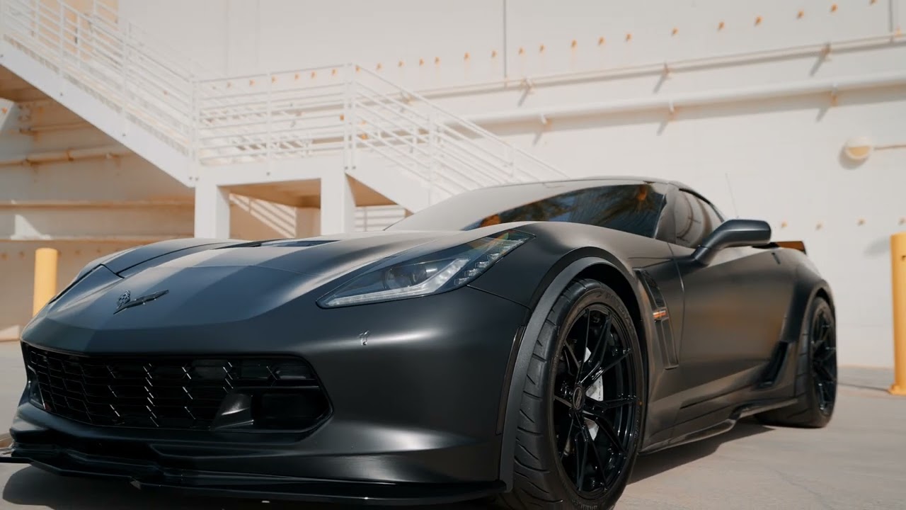 Matte Black C7 Corvette Grand Sport - E5 Custom Corvette Wheels
