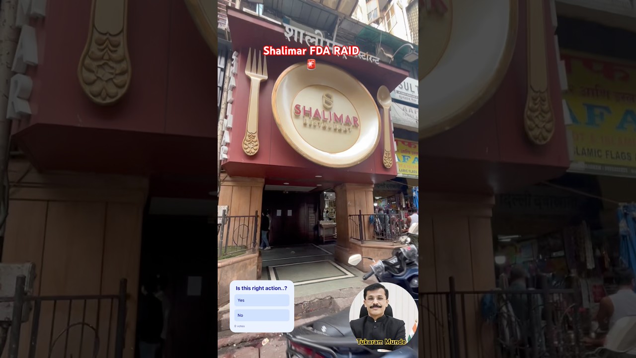 Tukaram Munde FDA Raid in Shalimar restaurant #tukarammunde #action #raid #food #reply