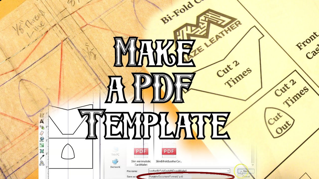 How to make a Leather Template for Bifold Wallet (Guide from sketch to PDF)