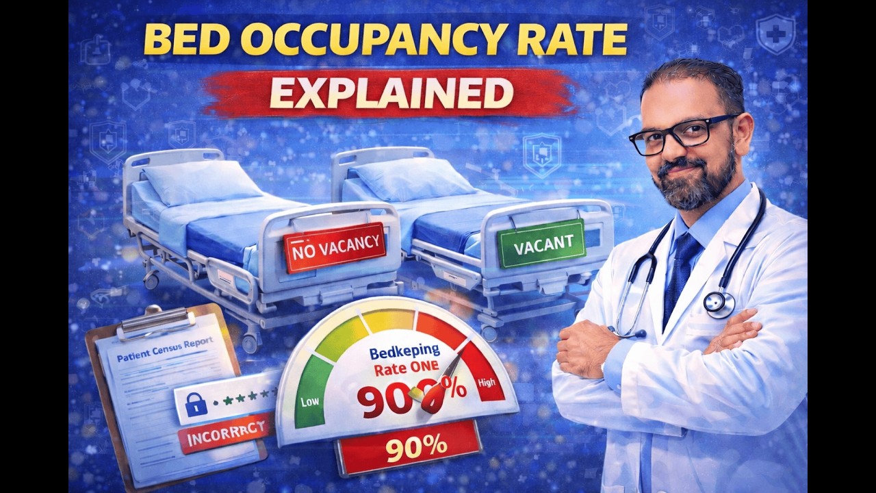 Bed Occupancy Rate (BOR) Explained (Inpatient Days + Formula + Solved Examples.)