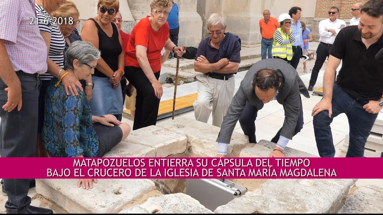 Cápsula del Tiempo bajo el crucero de la Iglesia de Matapozuelos