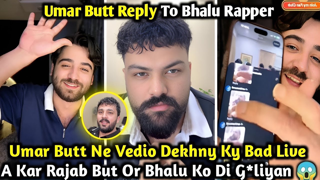 Umar Butt Ne Live A Kar Rajab Butt Or Bhalu Rapper Ko G*liyan Di | Rajab's Family 
