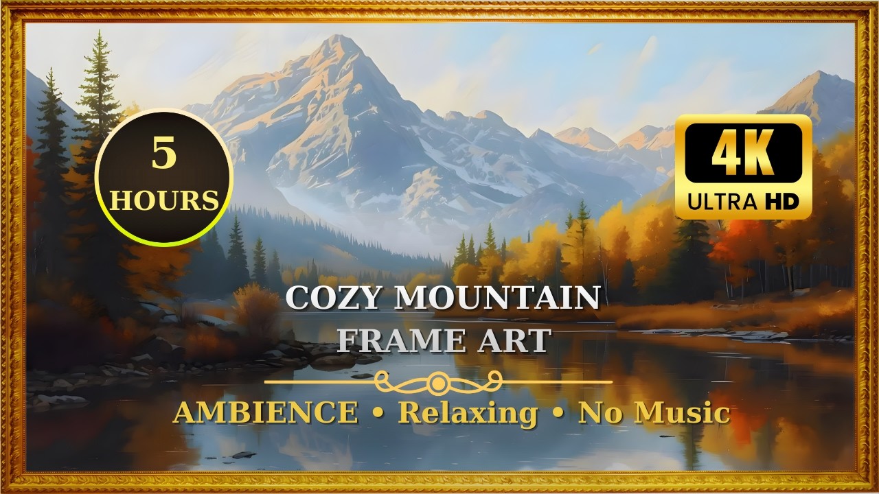 Alpine Mountain Lake Ambience (432 Hz) | Calm Water & Birds | Frame Art TV • 5 Hours