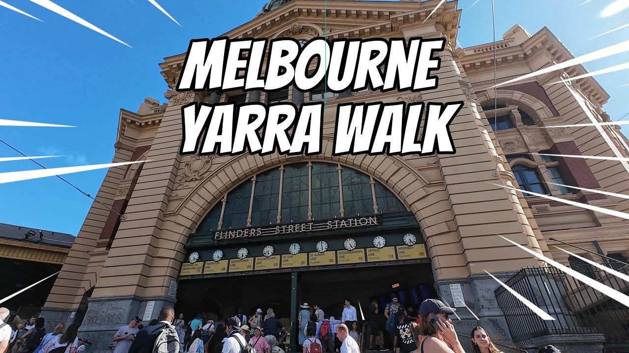 Melbourne Flinders Street Station Yarra Walk, Australia DJI Action 4 Horizon Stability Test 4K 50FPS