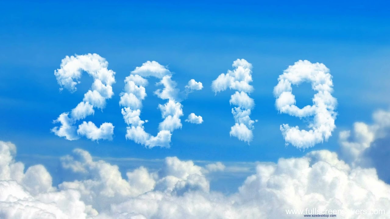 Blue Clouds Clock - Clouds Clock Screensaver for Windows