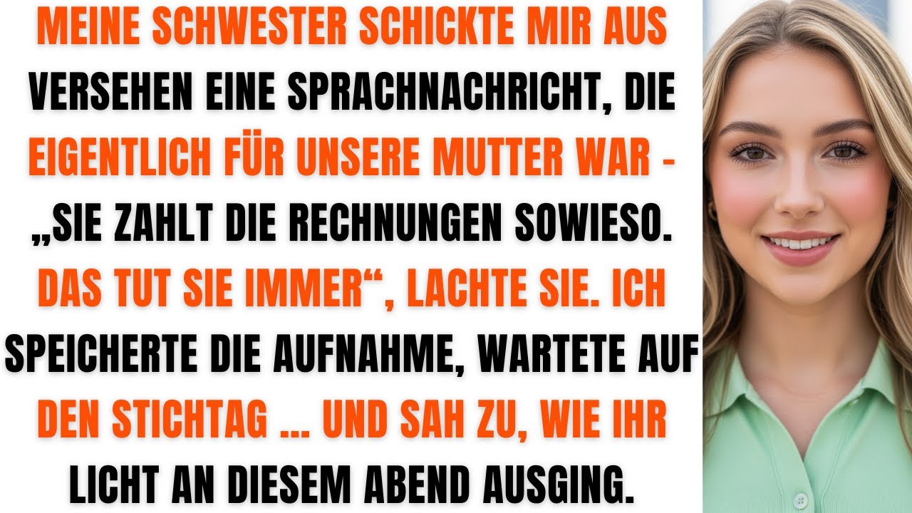 Meine Schwester verspottete mich in einer Sprachnachricht &ndash; also wartete ich auf den Stichtag&hellip;
