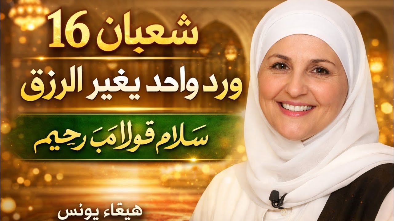 شعبان ١٦ | ورد واحد يغير الرزق | د. هيفاء يونس | سلام قولا من رب رحيم