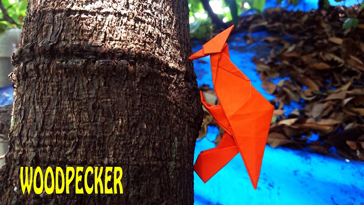 Origami Woodpecker | Origami bird | Origami Tutorial | Paper craft