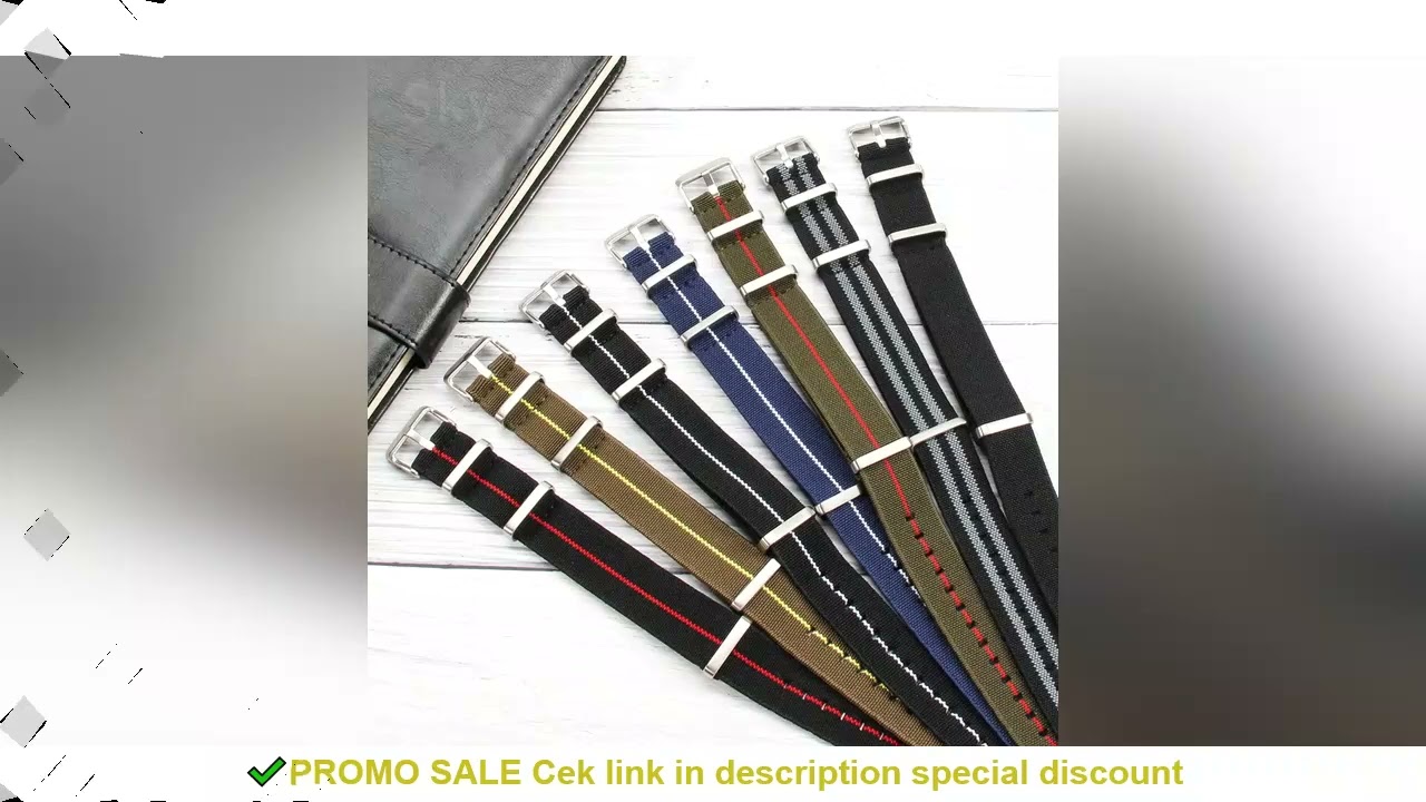 60's French Army Watch Strap for Nylon Watchband for Rolex Seiko Tudor Rolex Black Green Water Ghost