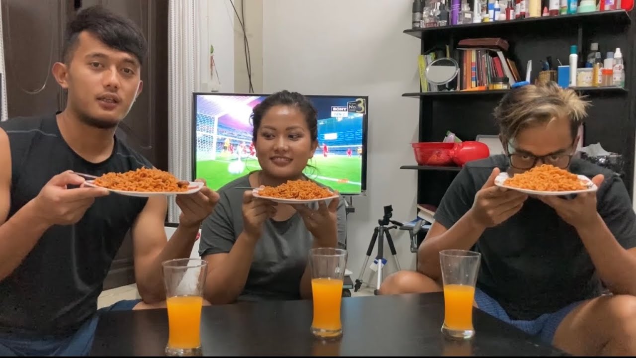 Kan Unau in Spicy Noodles challenge🔥.Tunge eithei ber??