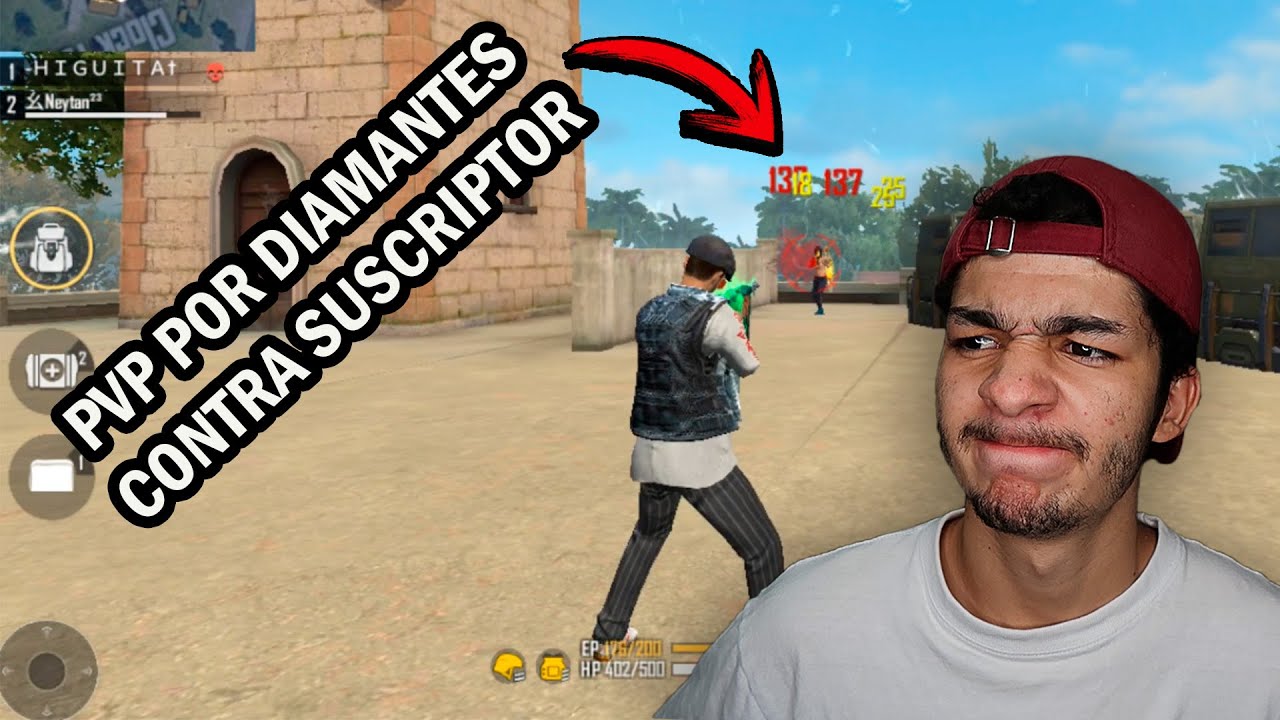 PVP POR DIAMANTES CON SUSCRIPTOR - Free Fire (Enfrentamiento 1 vs 1)