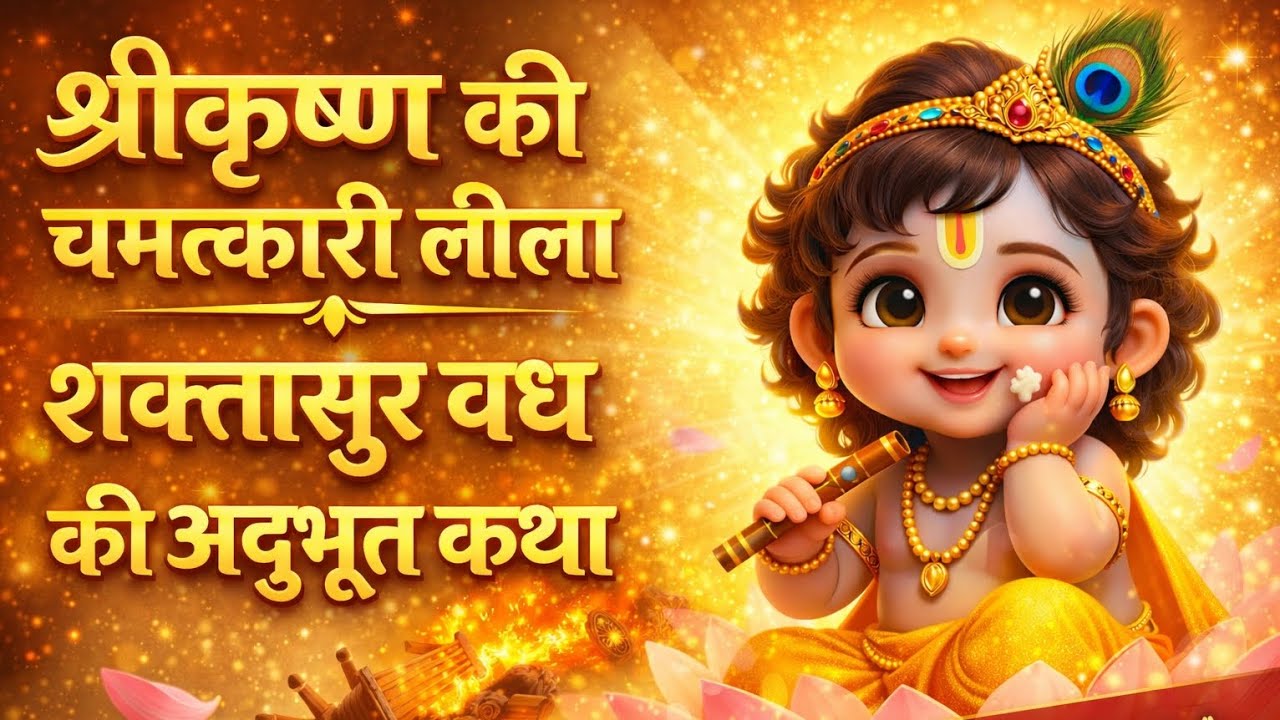 ⭐  “श्रीकृष्ण की चमत्कारी लीला | कैसे नन्हे कृष्ण ने शक्तासुर का अंत किया?”