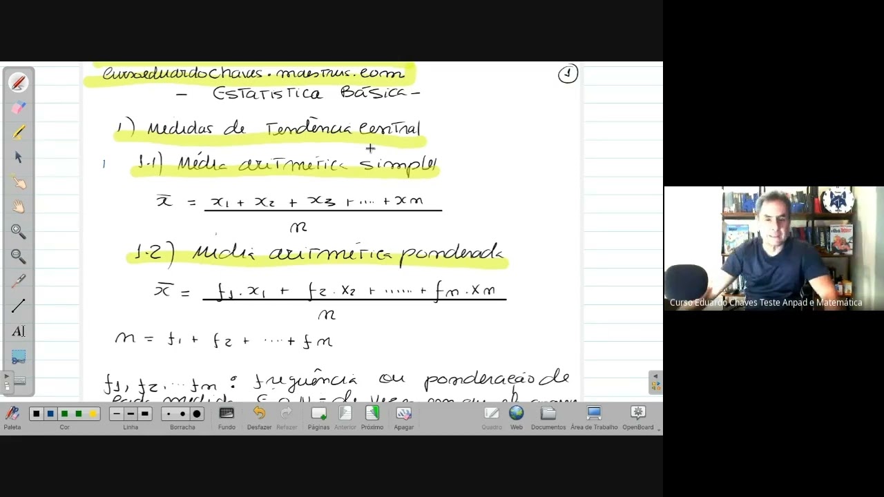 Teste ANPAD e IA- Curso Eduardo Chaves - Aula 01 - Estat&iacute;stica descritiva