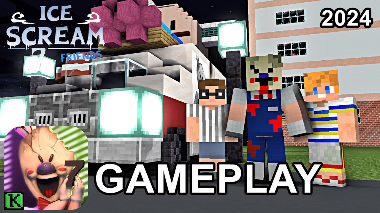 Геймплей Ice Scream 7 в Minecraft