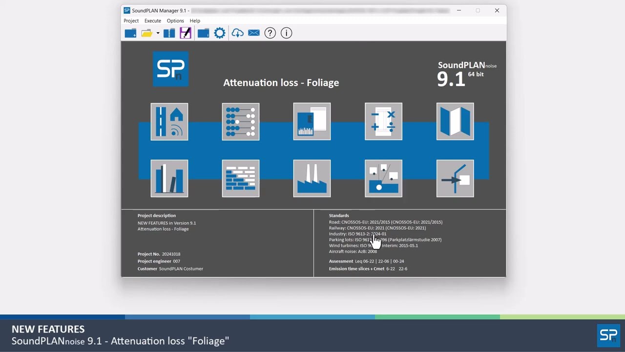 New features in version 9.1 in SoundPLANnoise - ISO 9613-2:2024