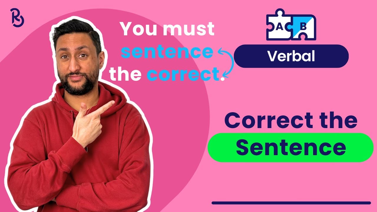 Correct the Sentence (11 Plus Verbal Reasoning)