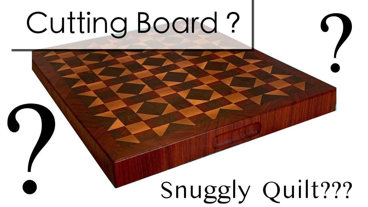 How to make a Quilt Pattern End Grain Cutting Board - Churn Dash