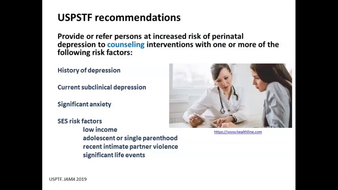 Risk Factors and Prevention for Perinatal Depression and Anxiety