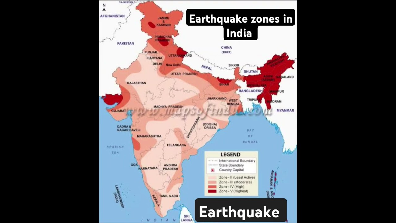 Earthquake zones in India #earthquake #earthquakezones#seismiczones#indianstates