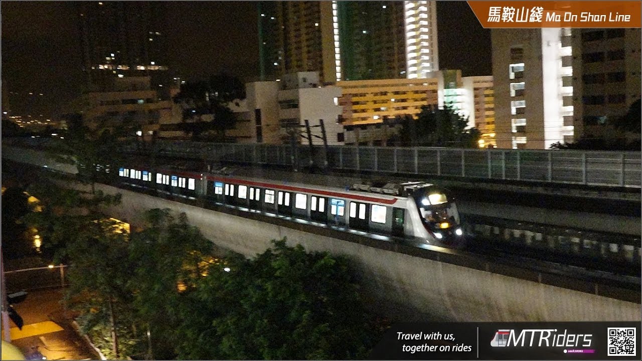 *港鐵屯馬綫中國製新列車 TML C-Train 於馬鞍山綫上試車 (沙田圍站攝)