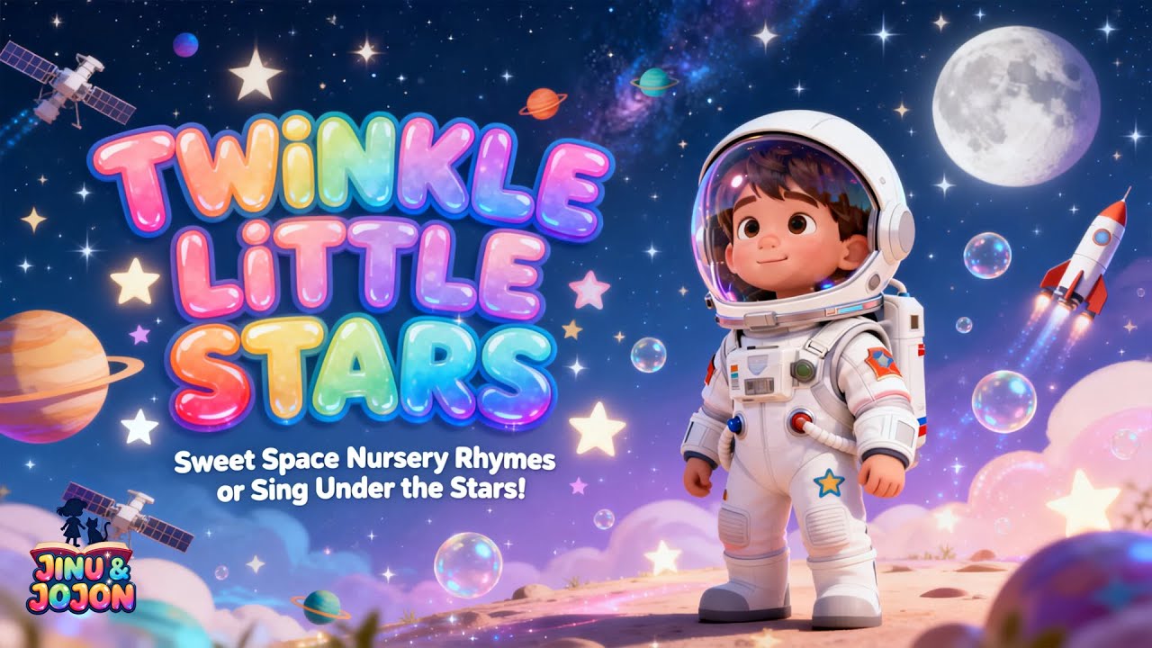 TWINKLE LITTLE STARS Nursery Rhymes Calm Night Song for Toddlers 👶🌙