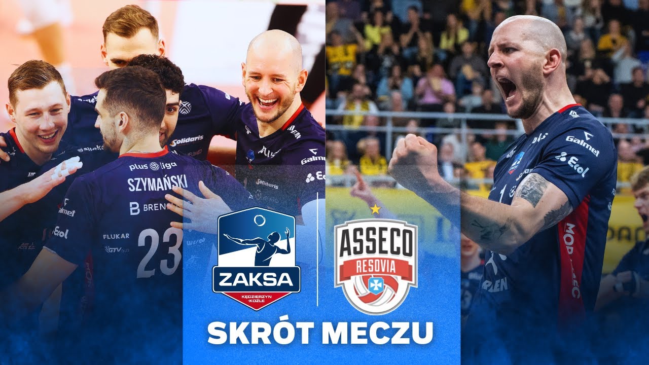 KUREK POPROWADZIŁ ZAKSĘ DO PUCHARÓW I Skrót meczu ZAKSA Kędzierzyn-Koźle - Asseco Resovia Rzeszów