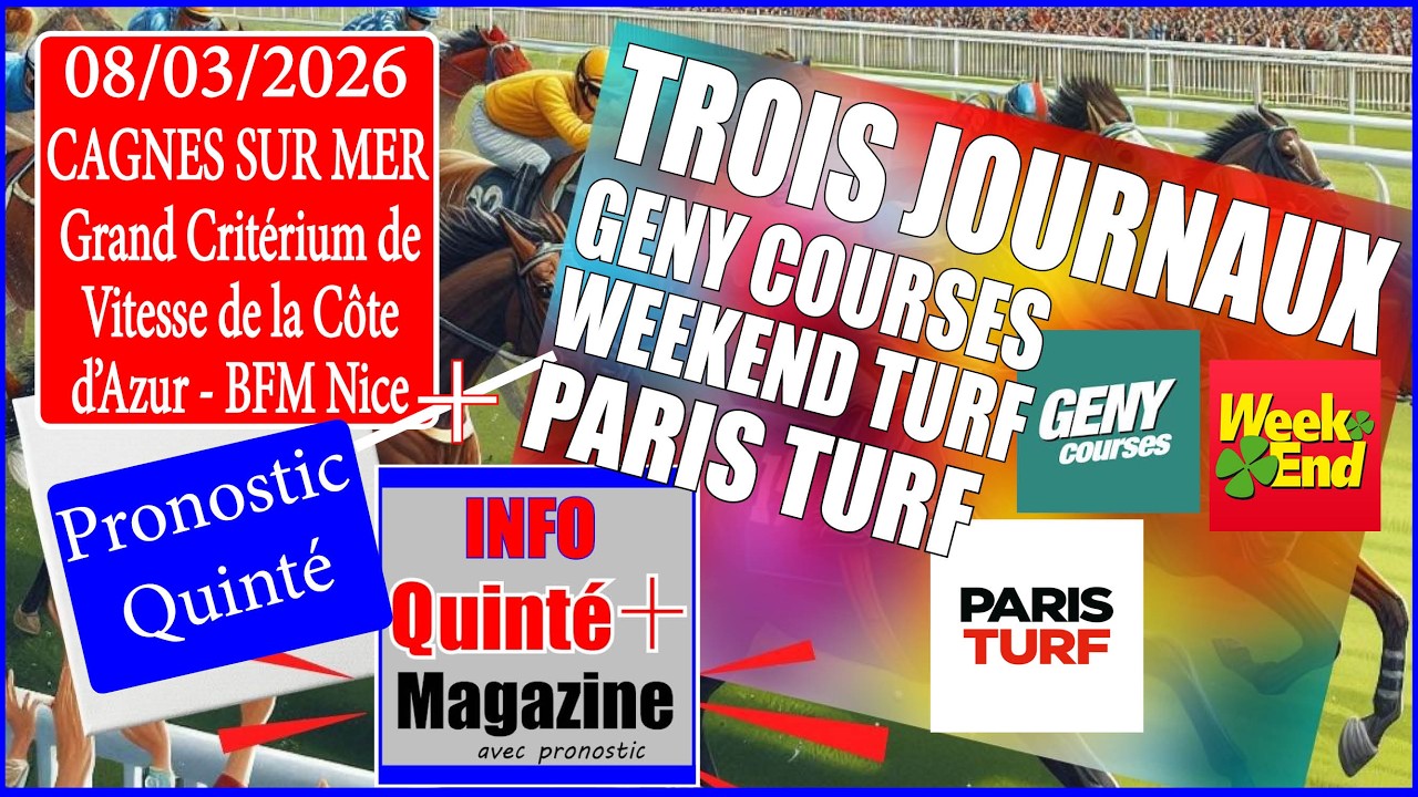 CRITÉRIUM DE VITESSE – Cagnes-sur-Mer | Informations et pronostics du 8 mars 2026