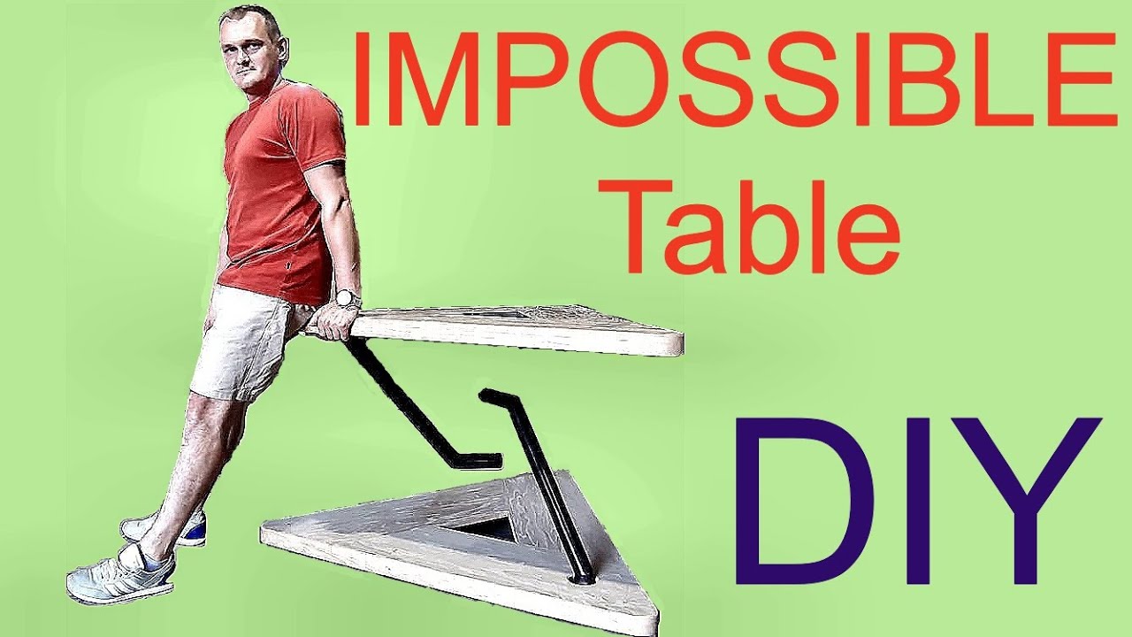 Невозможный (парящий) стол. IMPOSSIBLE TABLE DIY.  Мебель в стиле лофт. СВОИМИ РУКАМИ