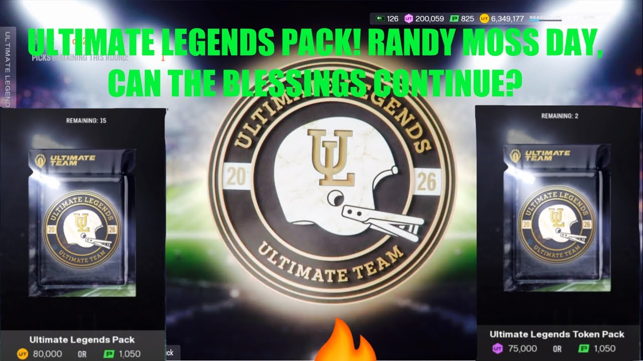 ULTIMATE LEGENDS PACK! RANDY MOSS DAY, CAN THE BLESSINGS CONTINUE, Madden 26 Ultimate Team