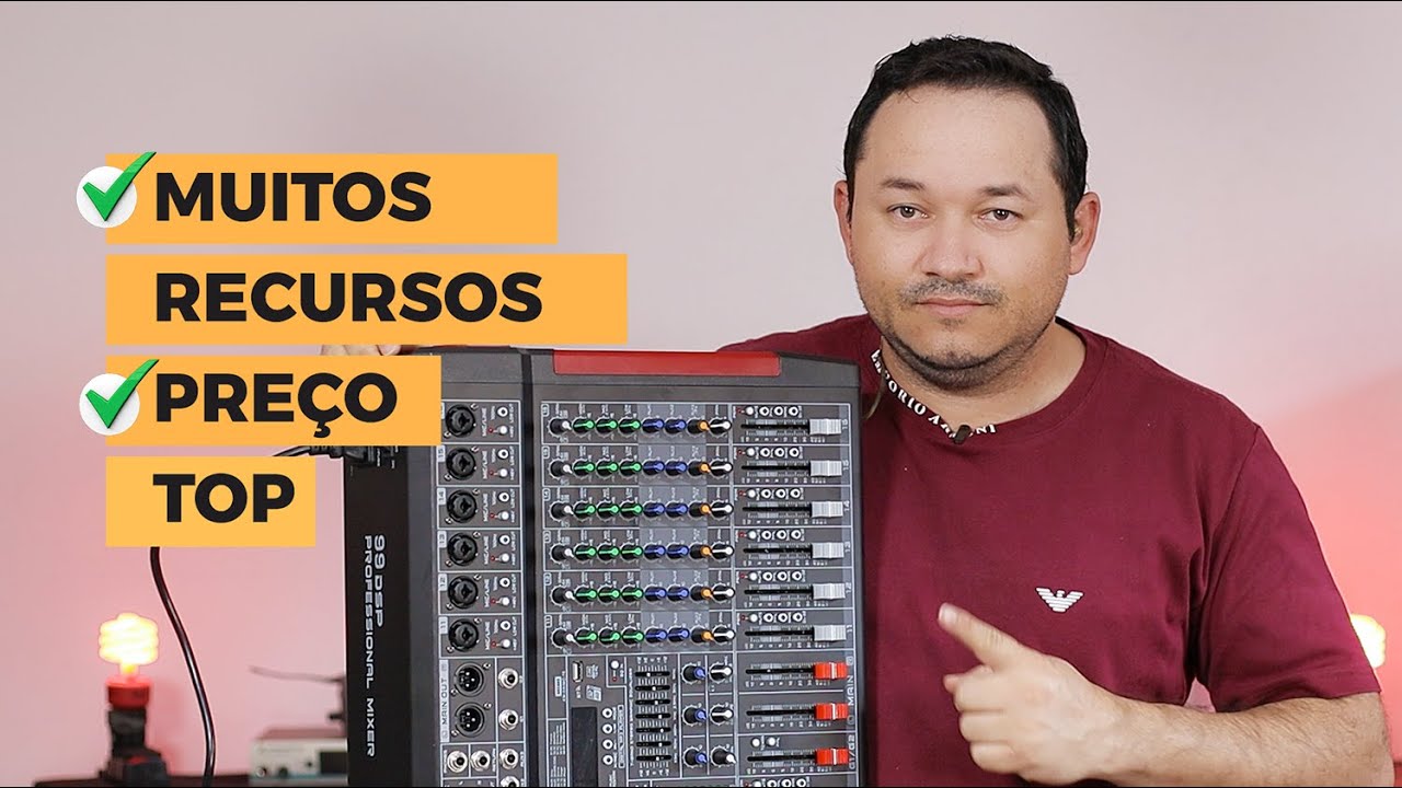 Mesa de Som 16 Canais Arcano AM-DAIMO 16 usb/bt/aux/+48v