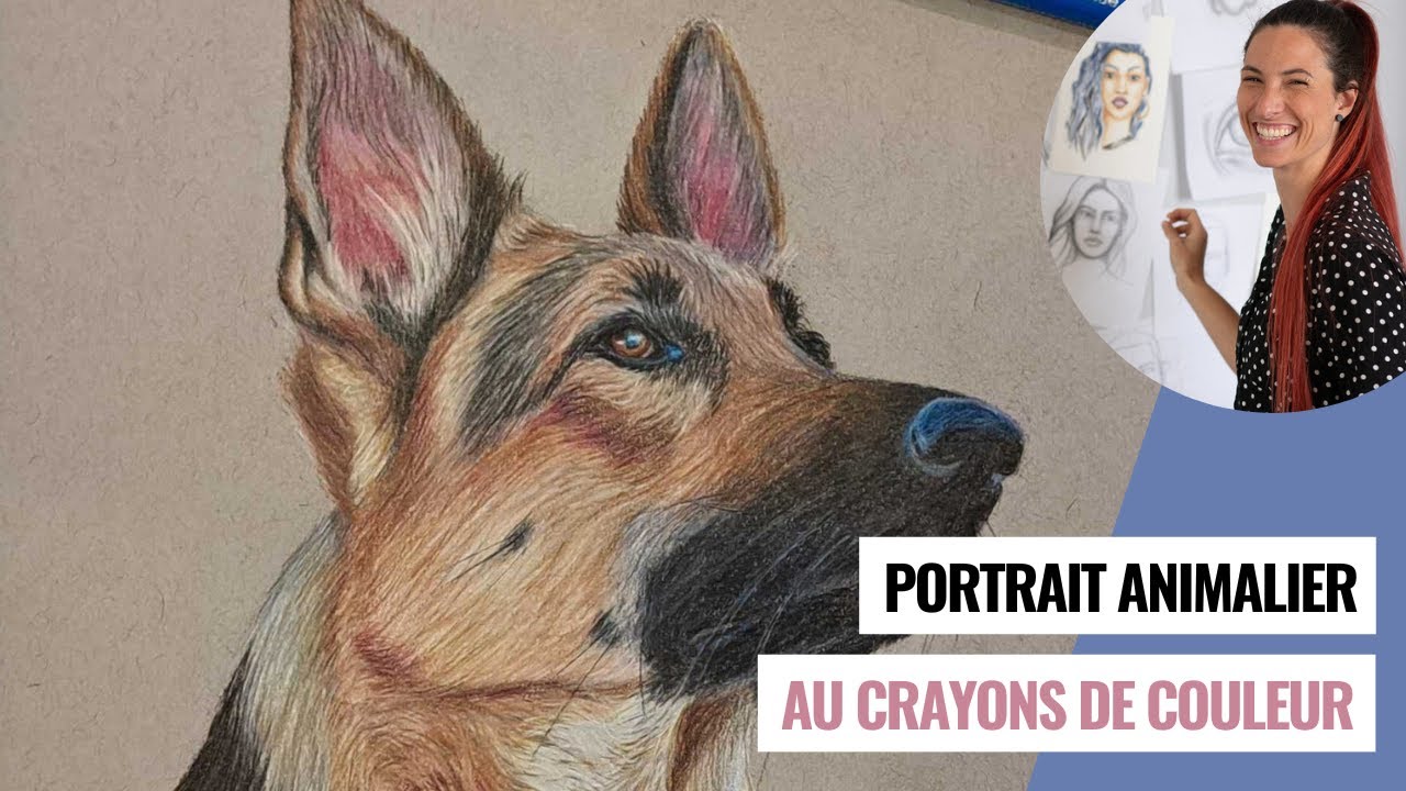 Portrait animalier réaliste au crayon de couleur !