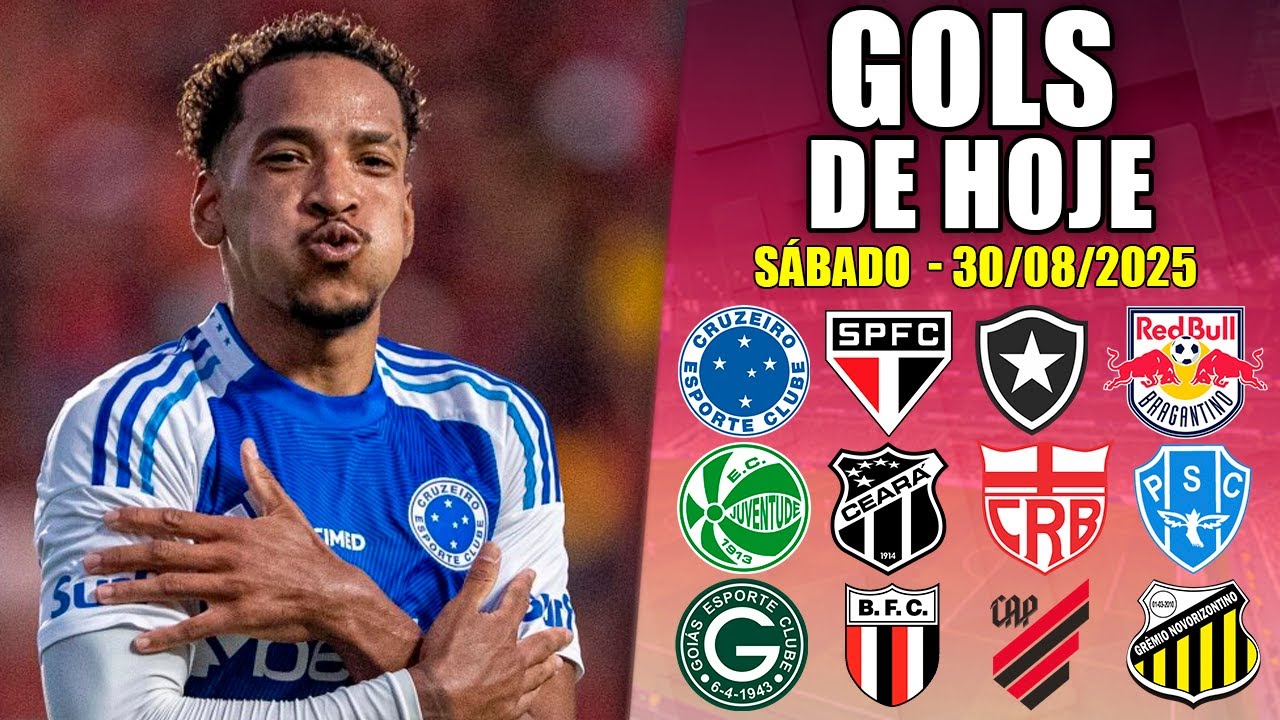 ⚽ TODOS OS GOLS DESTE S&Aacute;BADO 30/08/2025 - GOLS DE HOJE,S&Eacute;RIES A, B, C, D E COPA PAULISTA (COMPLETO)