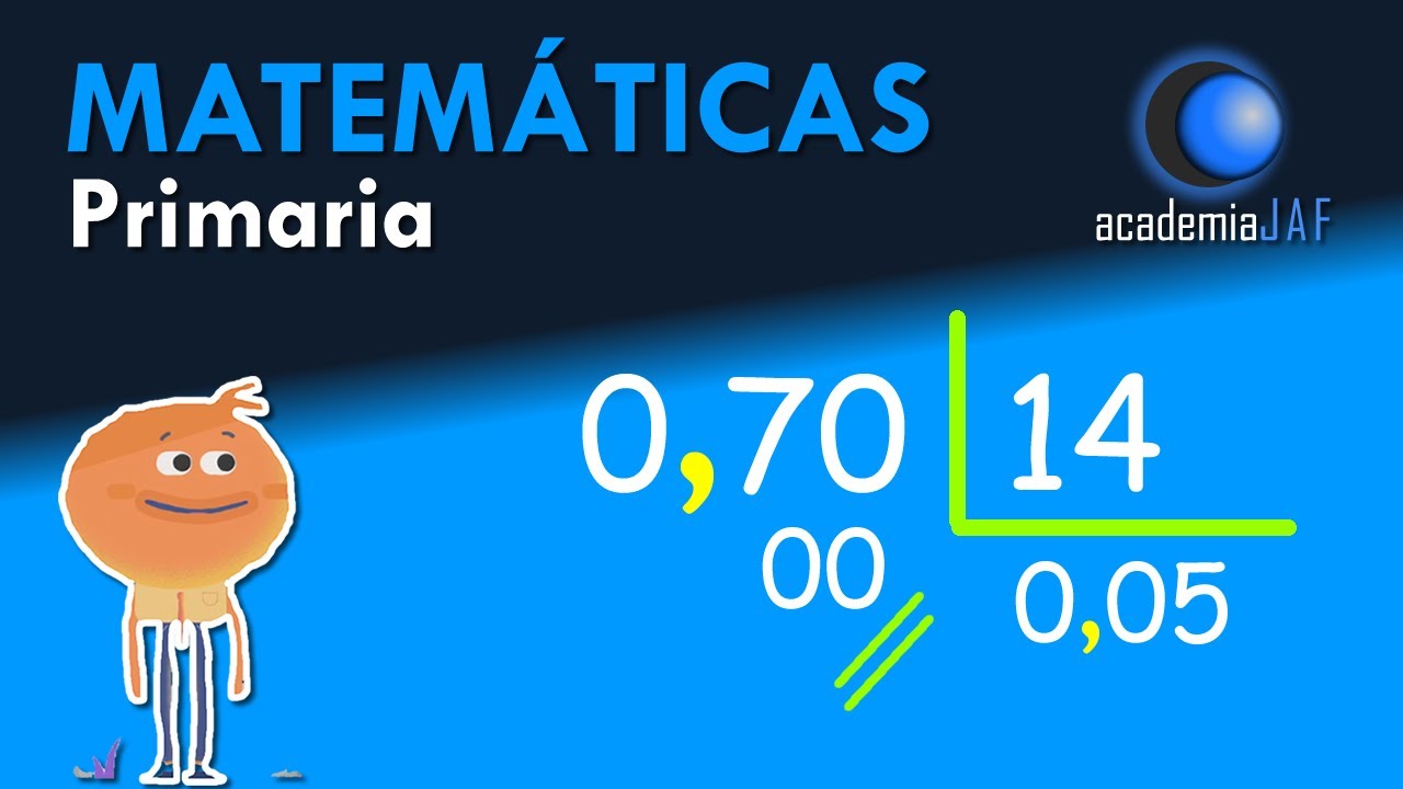 Dividir decimal entre número natural de dos cifras y mayor que el dividendo