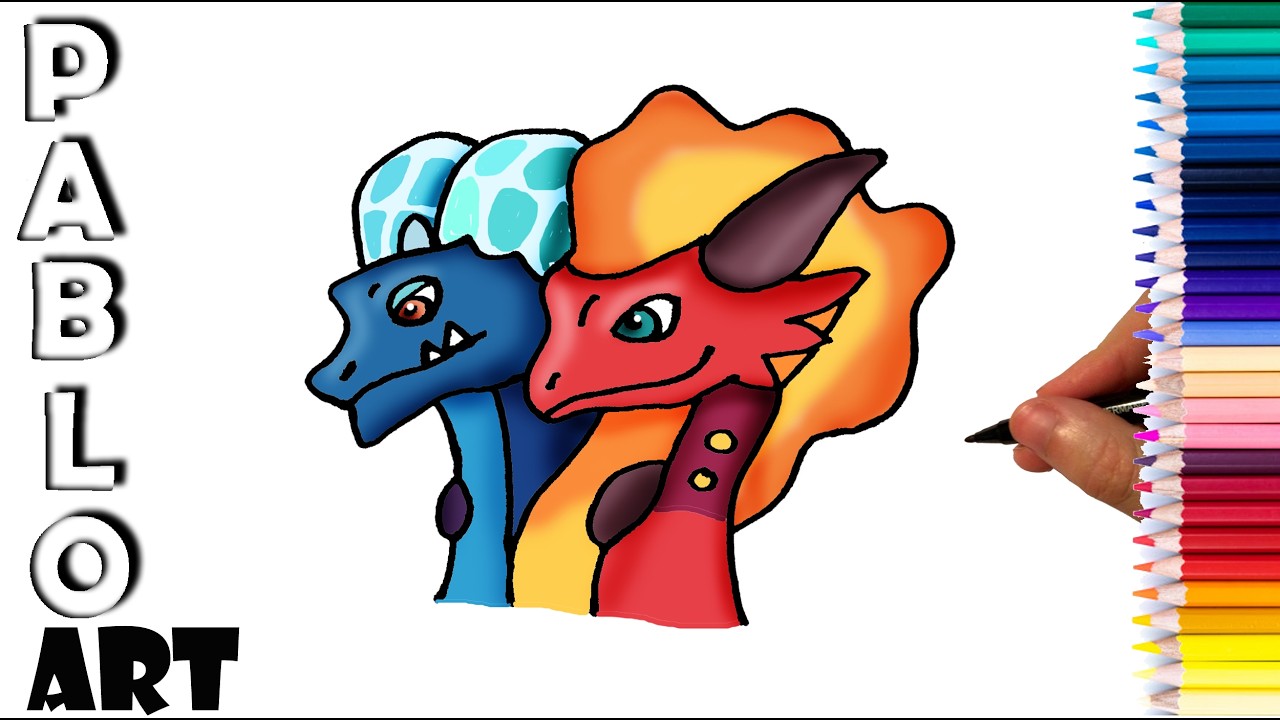How to draw Chill and Char from Prodigy math game | step by step