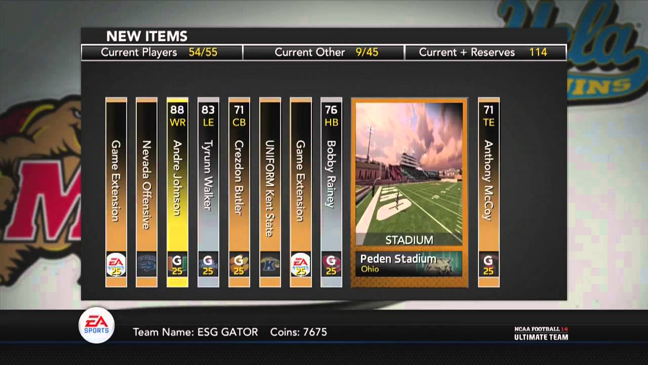 NCAA 14 Ultimate Team Rare Quick Sell for 5K Coins Opening (7 All-American Packs)