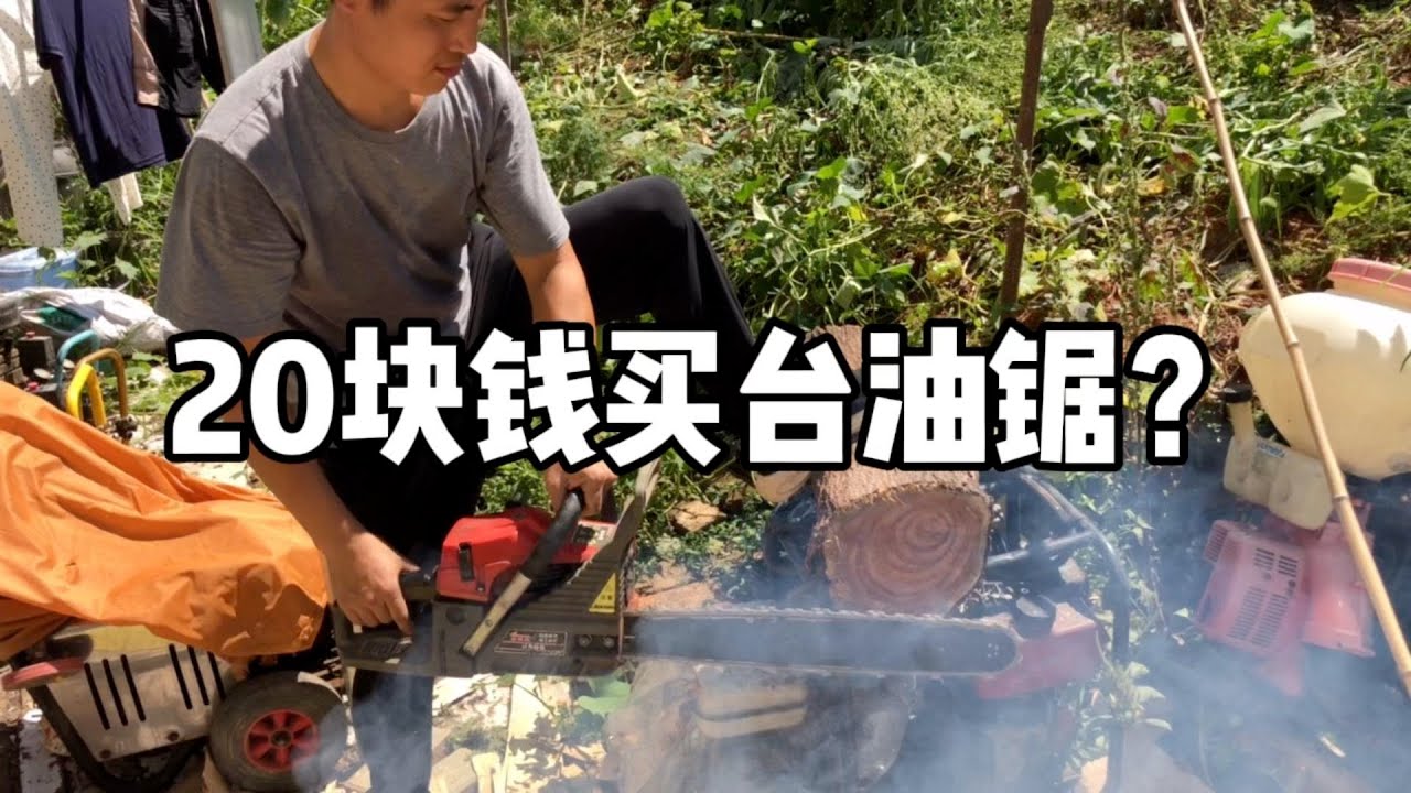 20块钱收了一台报废油锯，修理费又用了三十，一起来看看值不值？