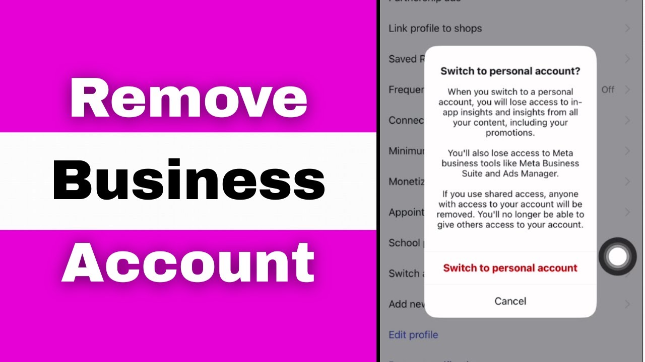 How to Remove Business Account from Instagram (EASY)