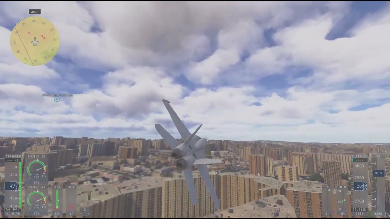 MSFS Jerusalem Flyby In F-18