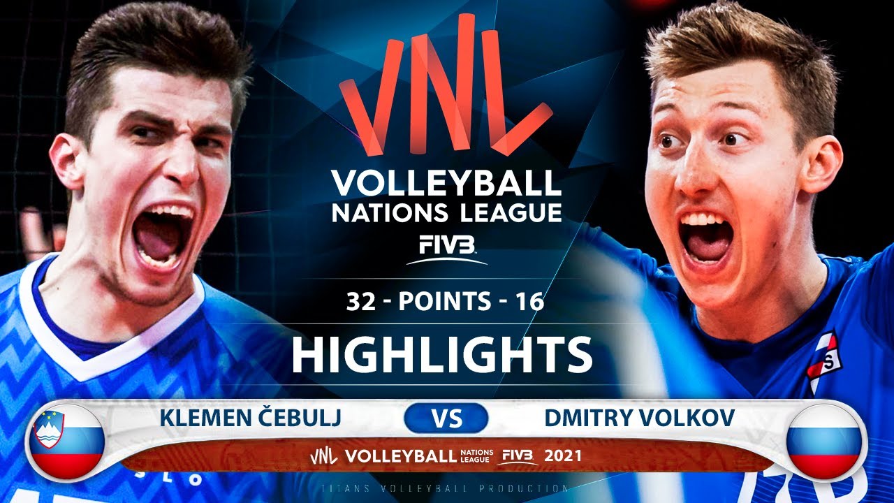 Slovenia vs Russia | VNL 2021 | Highlights | Klemen Čebulj vs Dmitry Volkov