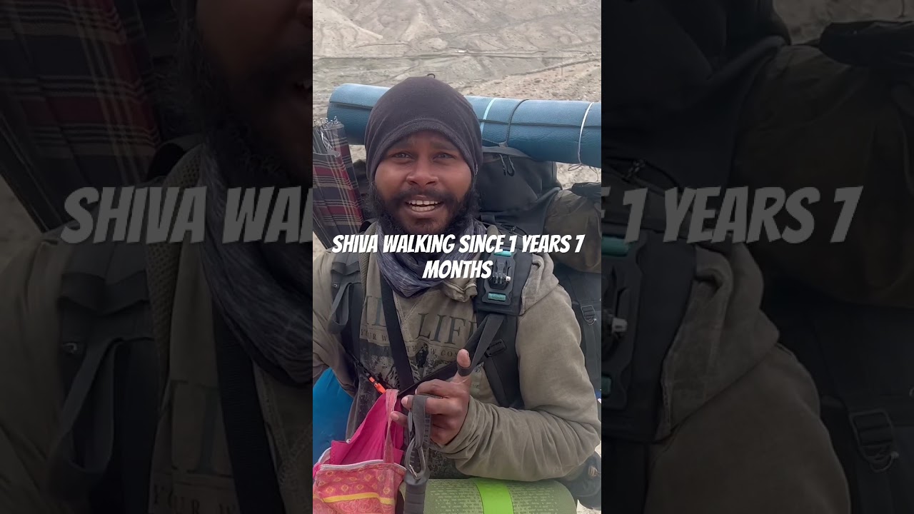 Shiva walking since 1 years 7 months covering Ladakh #travel #wanderlust #walking #ladakh #siachen