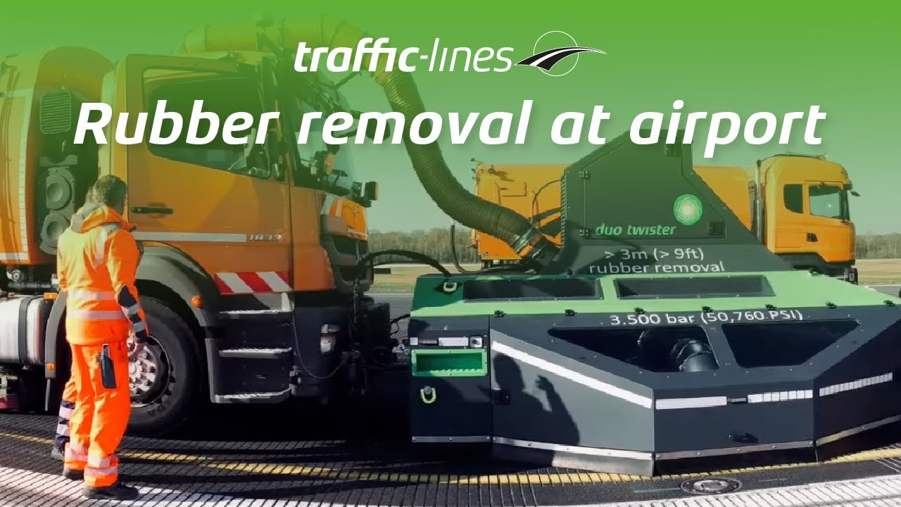 rubber removal airport runway CGN by traffic-lines duo twister